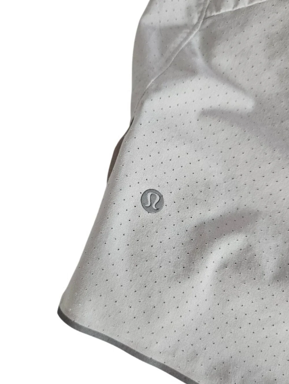 lululemon athletica Light Gray Perforated Athletic Shorts